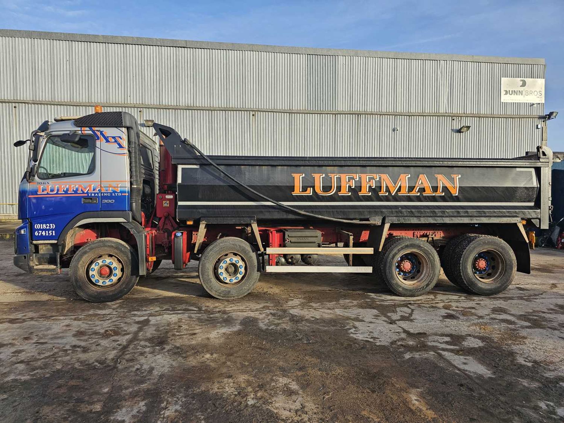 2011 Volvo FM380 8x4 Tipper Lorry, Steel Body, Edbro Gear, Air Tail Gate, Easy Sheet, Reverse Camera - Bild 3 aus 25