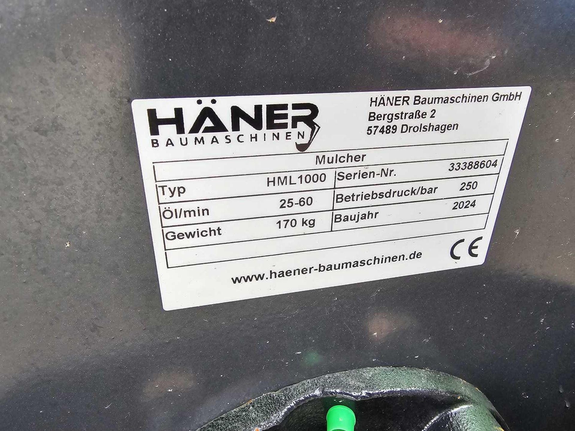 2024 Unused Haner HML1000 Hydraulic Flail Mower to suit Mini Excavator - Image 9 of 9
