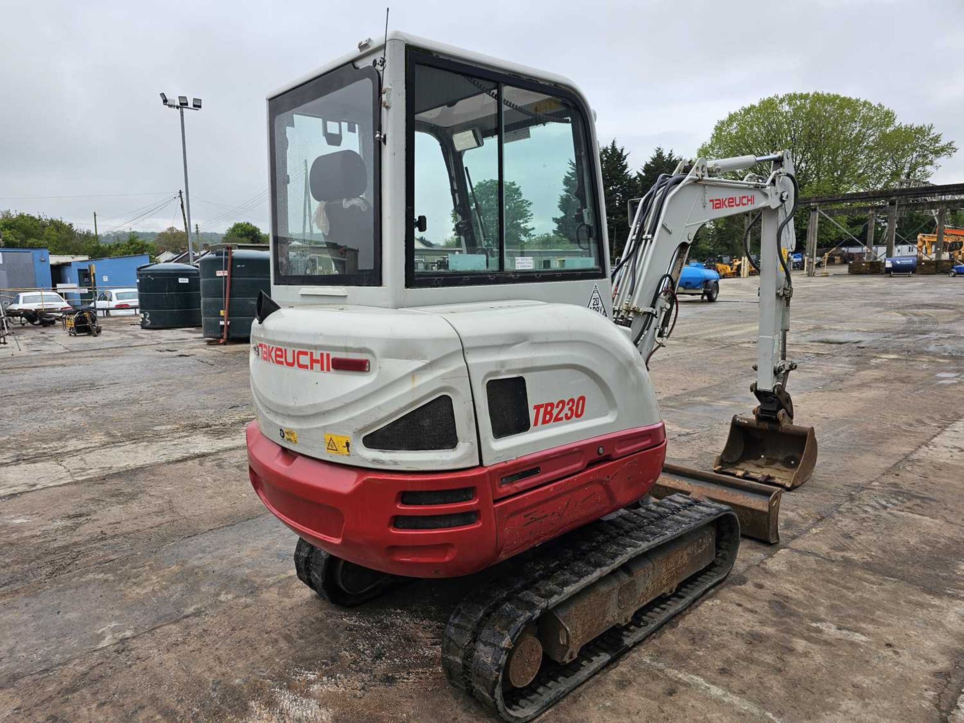 2017 Takeuchi TB230 Rubber Tracks, Blade, Offset, CV, QH, Piped - Image 5 of 33