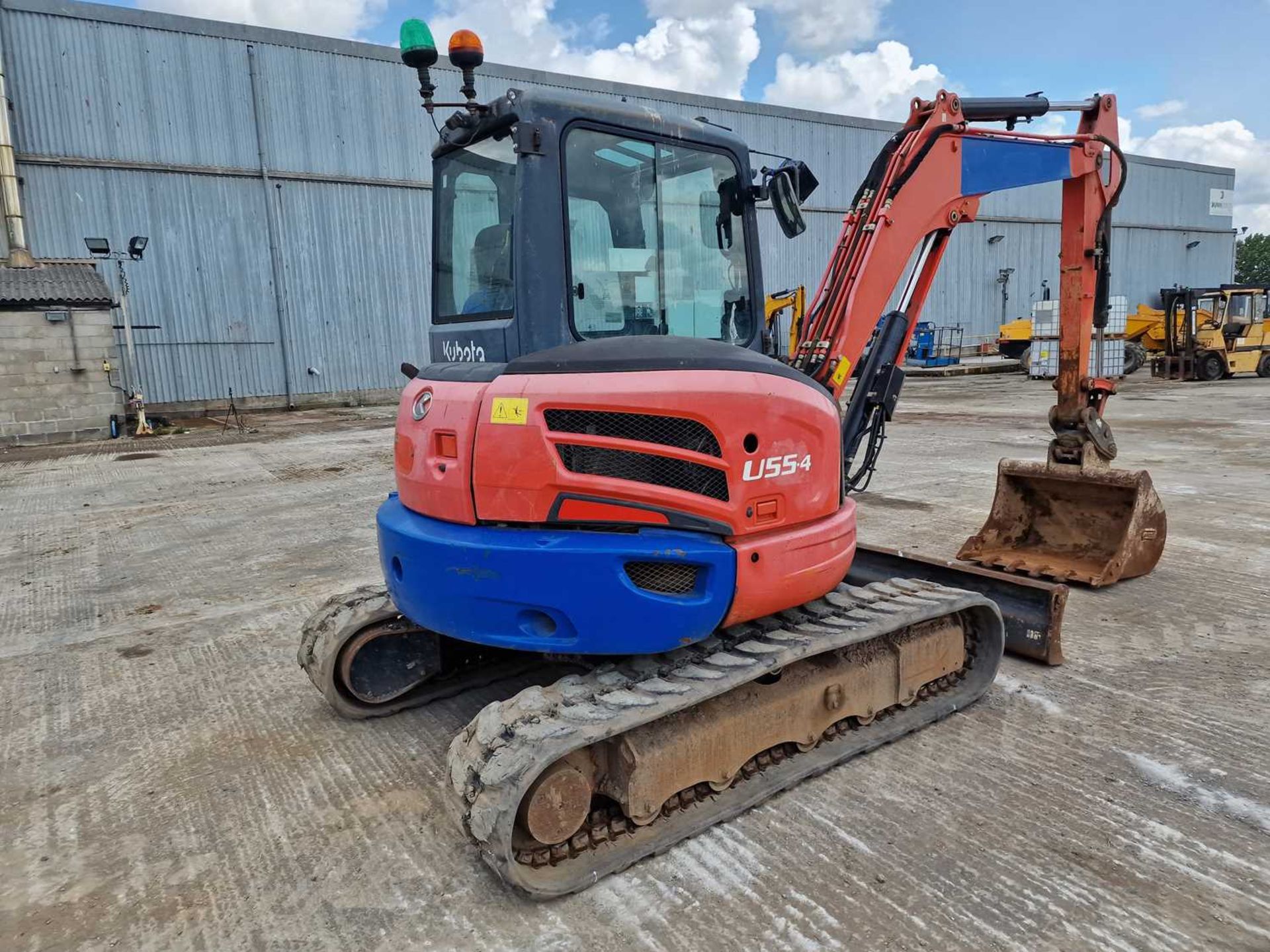 2017 Kubota U55-4 Rubber Tracks, Blade, Offset, Geith Hydraulic QH, Piped, Reverse Camera, Summit Sl - Image 5 of 38