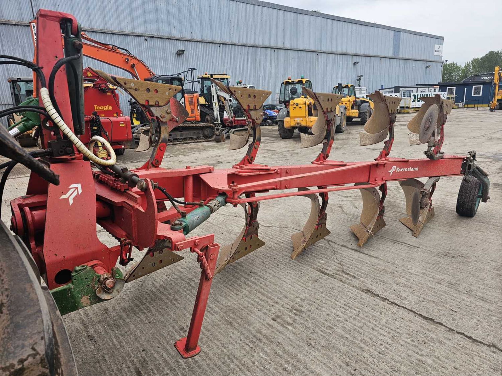 Kverneland KV85-240-8 5 Furrow Plough, Rear Disc, Rear Depth Wheel