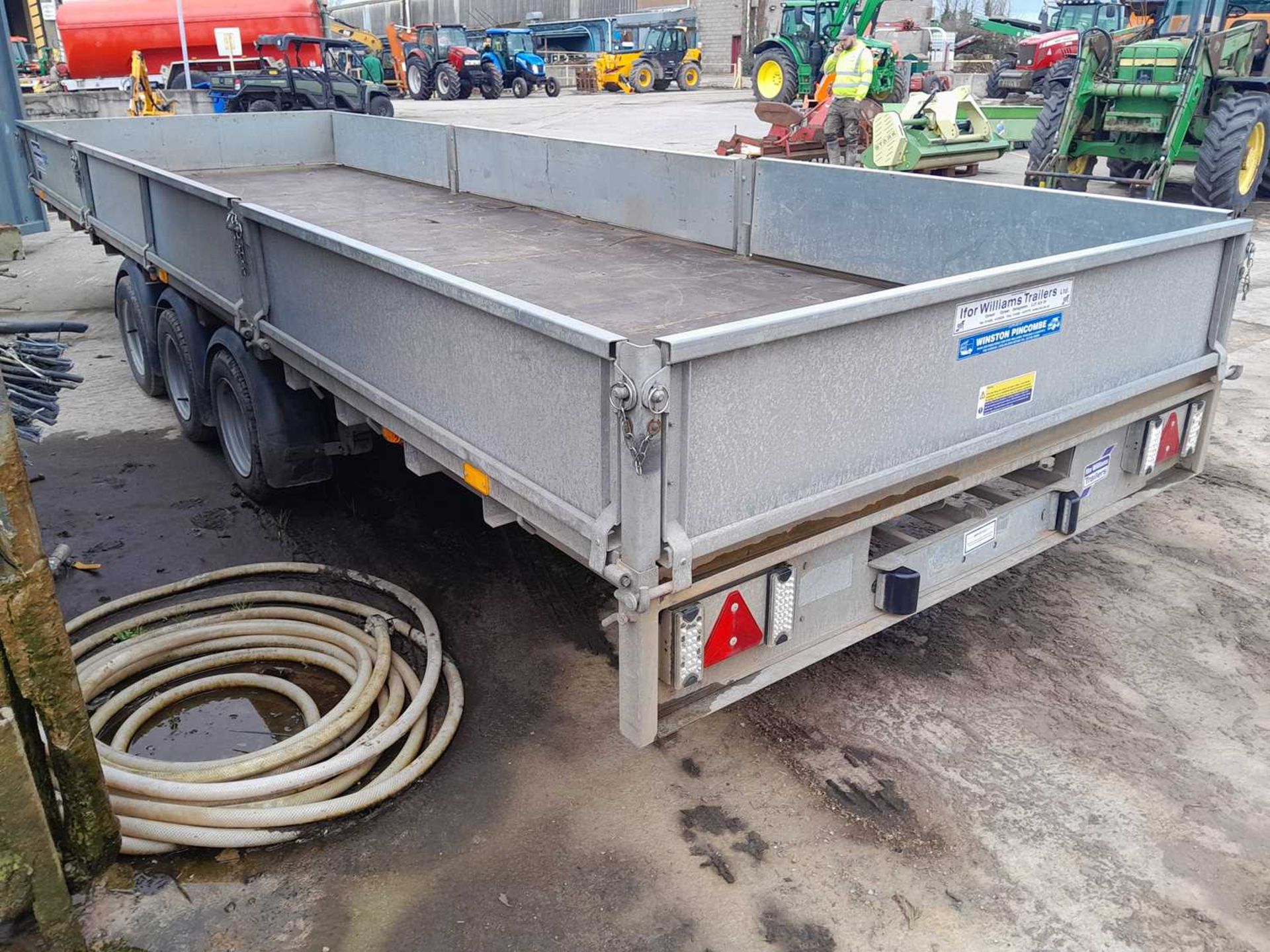 Ifor Williams LM20CG3 Tri Axle Flat Bed Drop Side Trailer - Image 2 of 9