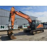 2018 Doosan DX225LC-5 800mm Pads, CV, Geith Hydraulic QH, Piped, Aux. Piping, Demo Cage, Reverse Cam