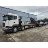2016 Scania R490 8x2 Rear Lift Rear Steer Flat Bed Lorry, Rear Mounted Fassi F660 Crane, Reverse Cam