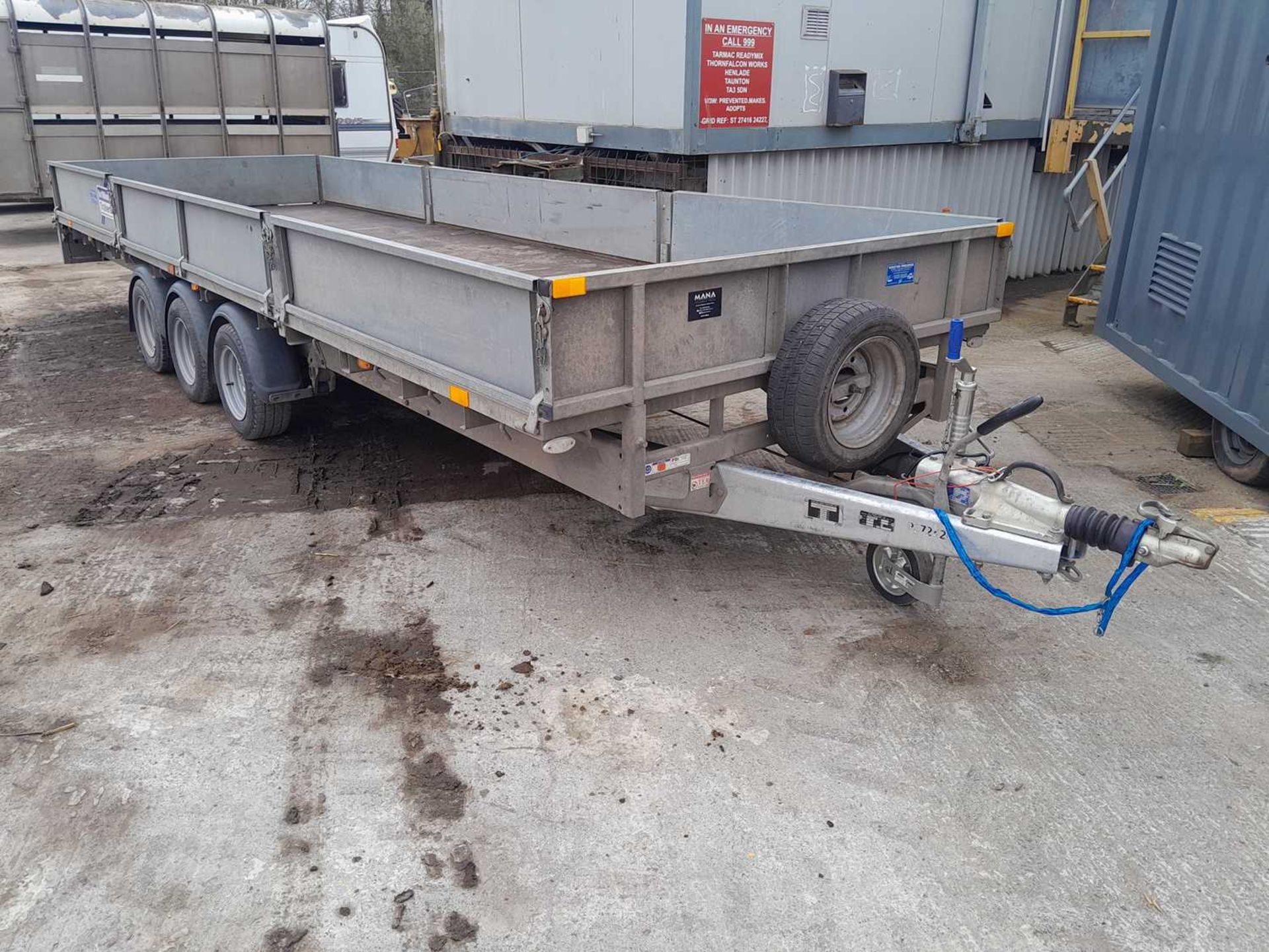 Ifor Williams LM20CG3 Tri Axle Flat Bed Drop Side Trailer - Image 4 of 9