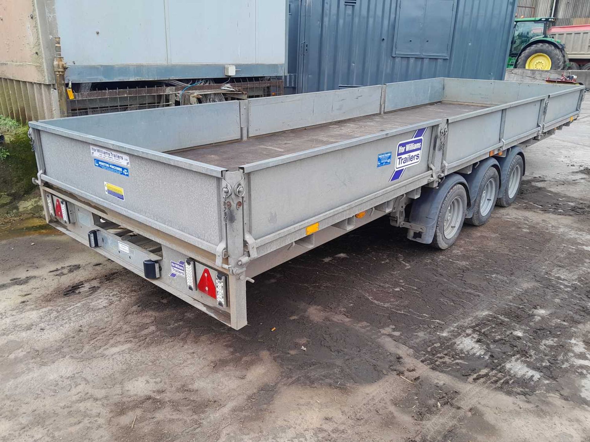 Ifor Williams LM20CG3 Tri Axle Flat Bed Drop Side Trailer - Image 3 of 9