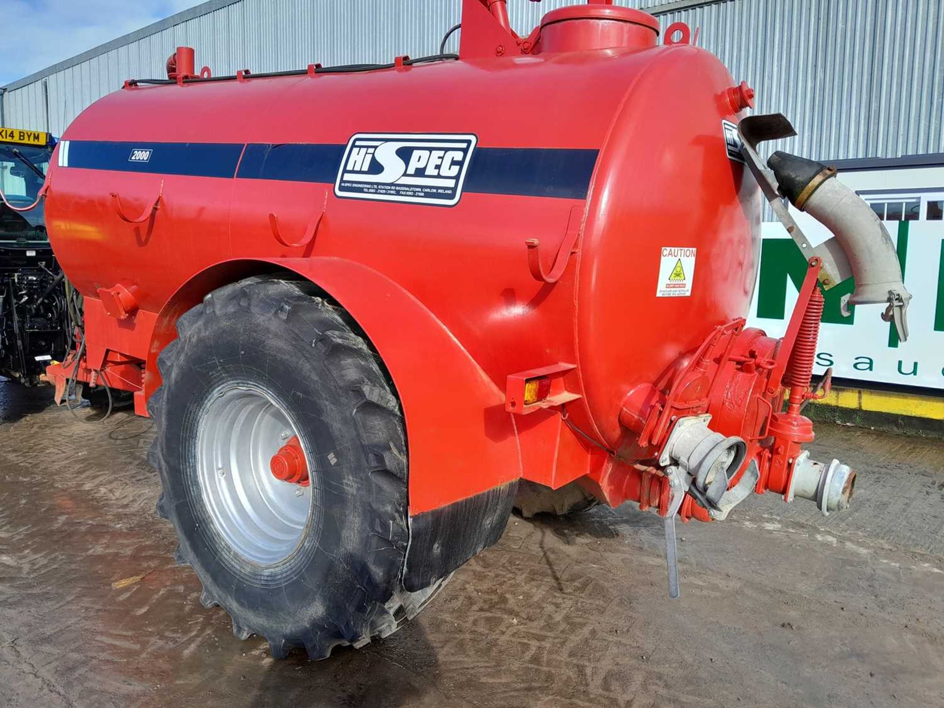 Hi Spec 2000 Gallon Single Axle PTO Driven Slurry Tanker, Sprung Draw Bar, Top Fill - Image 3 of 17