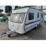 Coachman LASER 590/5 Twin Axle 2 Berth Caravan, Kitchen, Lounge, Toilet