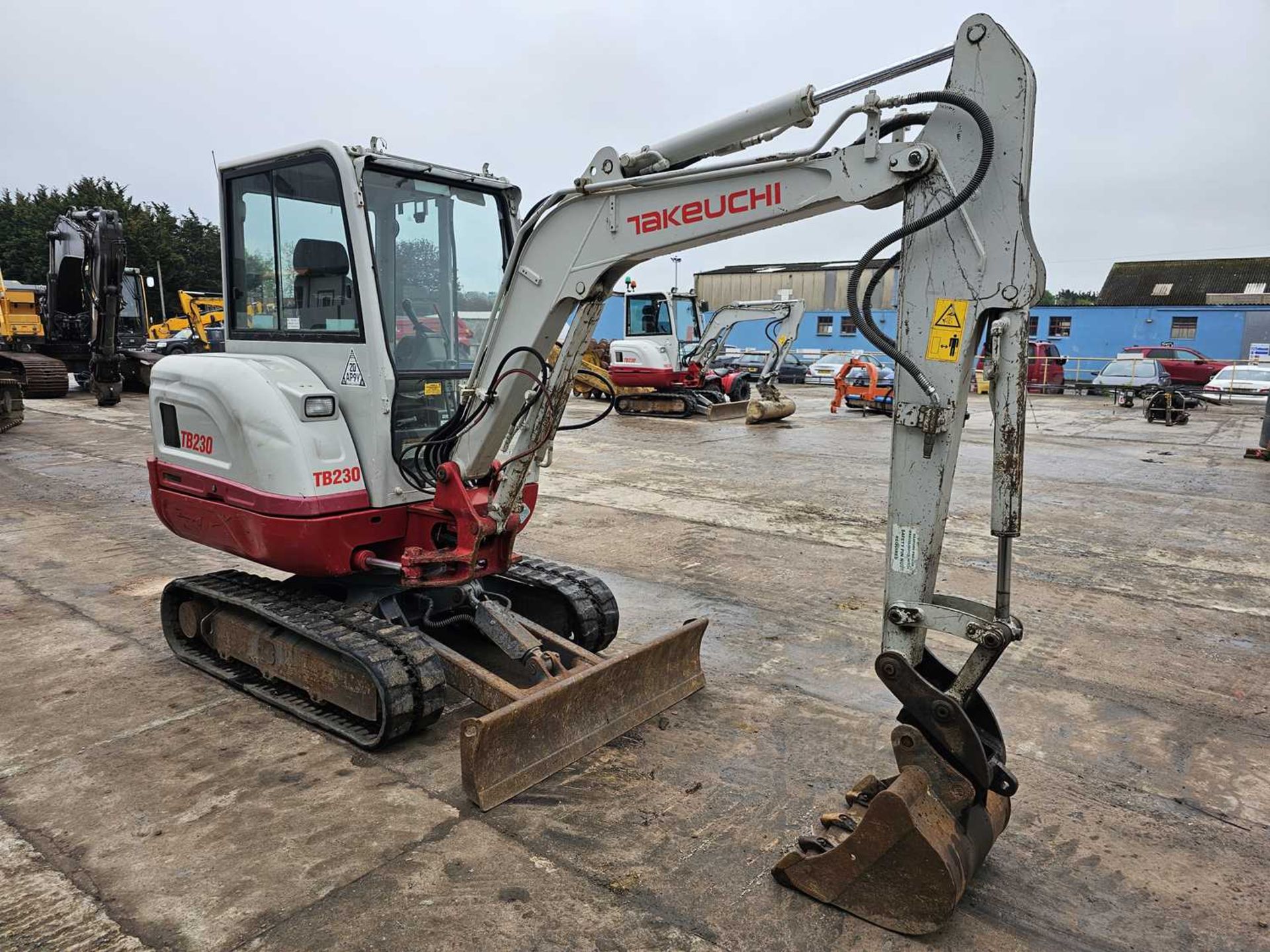 2017 Takeuchi TB230 Rubber Tracks, Blade, Offset, CV, QH, Piped - Image 7 of 33