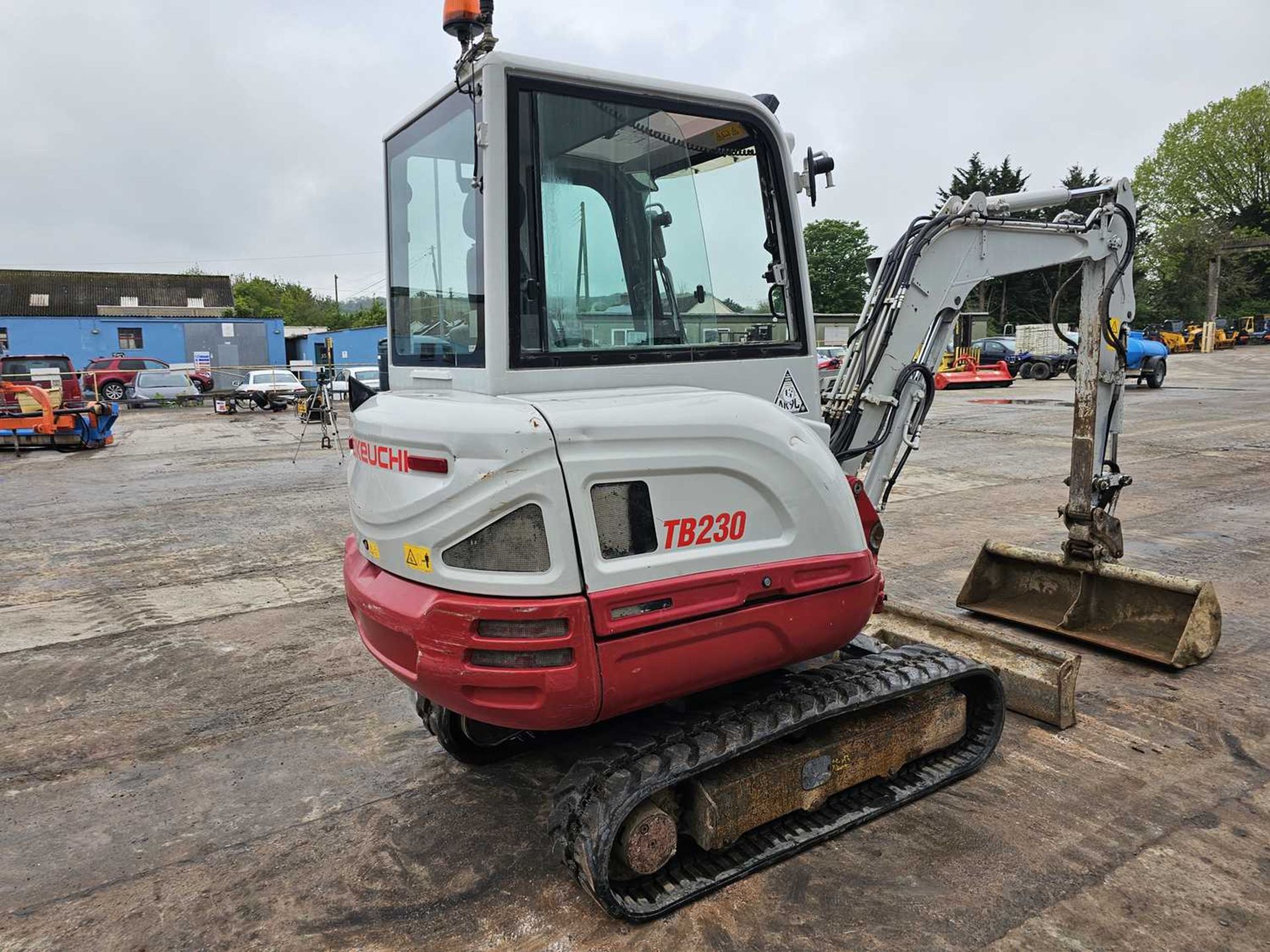 2018 Takeuchi TB230 Rubber Tracks, Blade, Offset, CV, Hill Hydraulic QH, Piped - Image 5 of 32