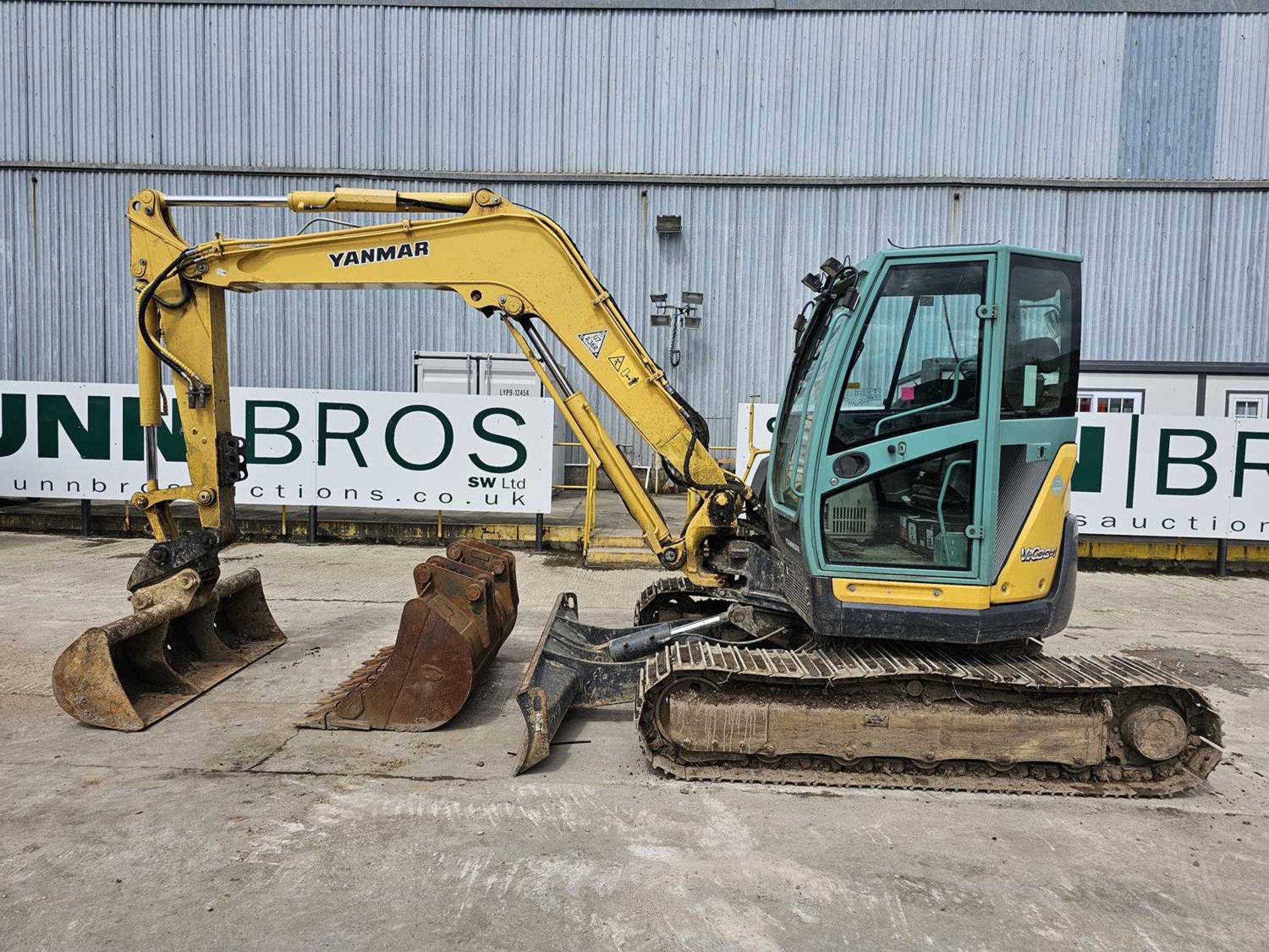 2014 Yanmar VIO80-1A 450mm Steel Tracks, Blade, Offset, CV, Manual QH, Piped, Aux. Piping, A/C - Image 2 of 32