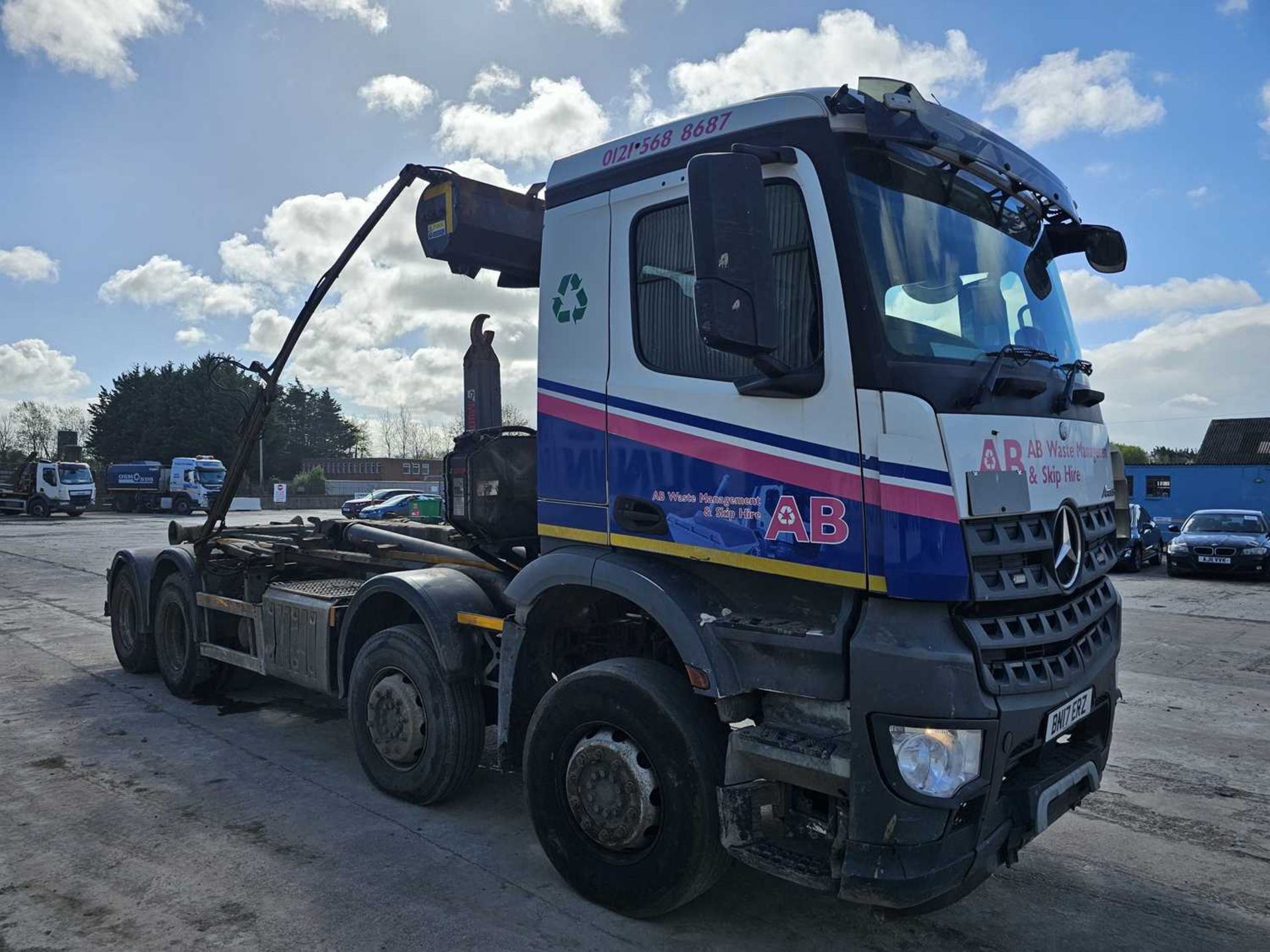 Mercedes Arocs 8x4 Hook Loader Lorry, Multilift Gear, Easy Sheet, Automatic Gear Box, A/C - Image 8 of 23