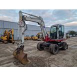 2011 Takeuchi TB175W Wheeled Excavator, Blade, Offset, CV, Hill Hydraulic QH, Piped, Aux. Piping, A/