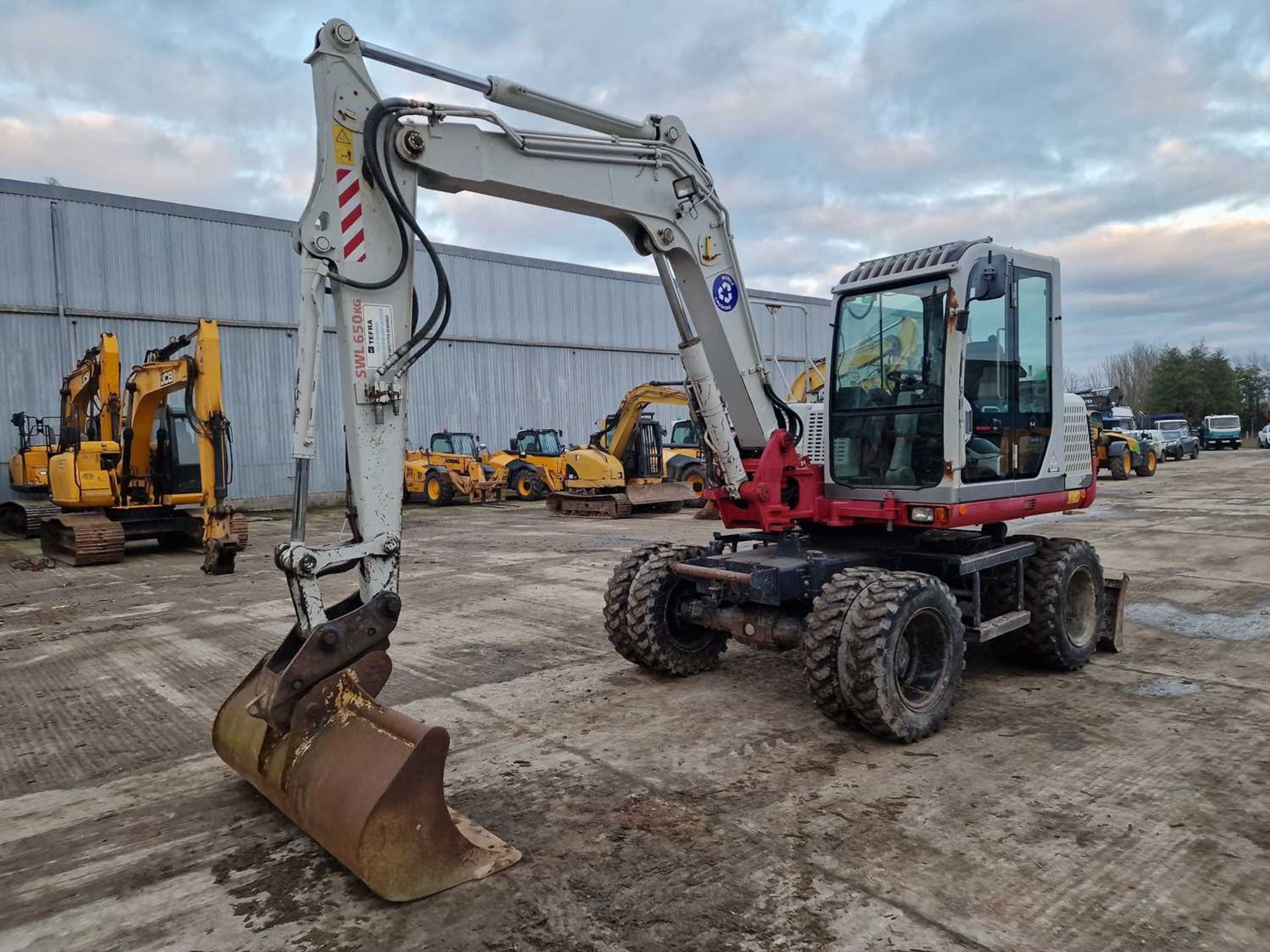 2011 Takeuchi TB175W Wheeled Excavator, Blade, Offset, CV, Hill Hydraulic QH, Piped, Aux. Piping, A/