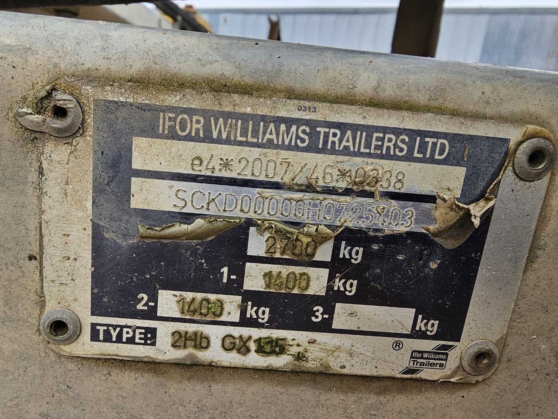 Ifor Williams GX135 2.7 Ton Twin Axle Plant Trailer, Ramp - Image 11 of 11