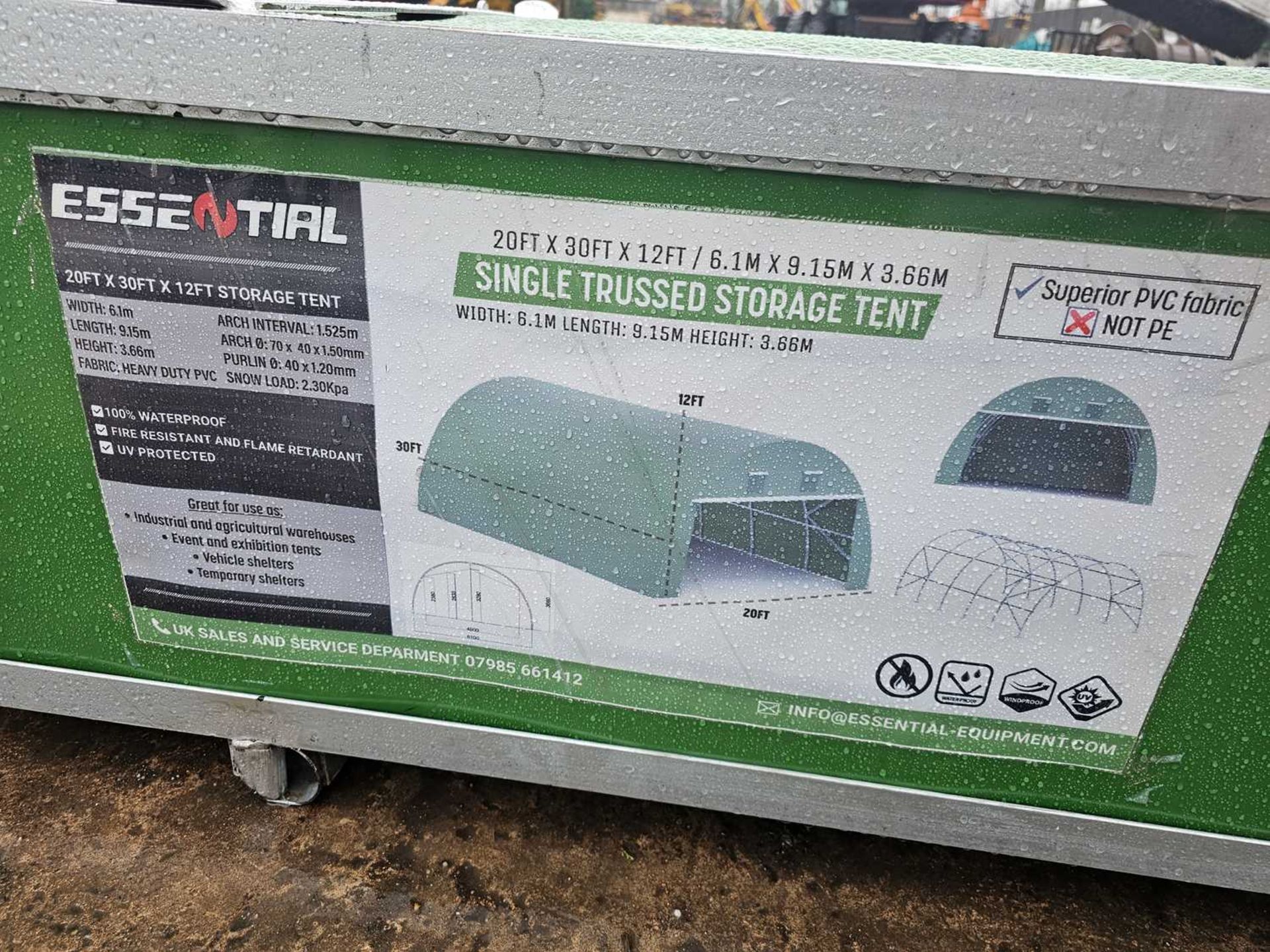 Unused Essential 20' x 30' x 12' Single Trussed Storage Shelter