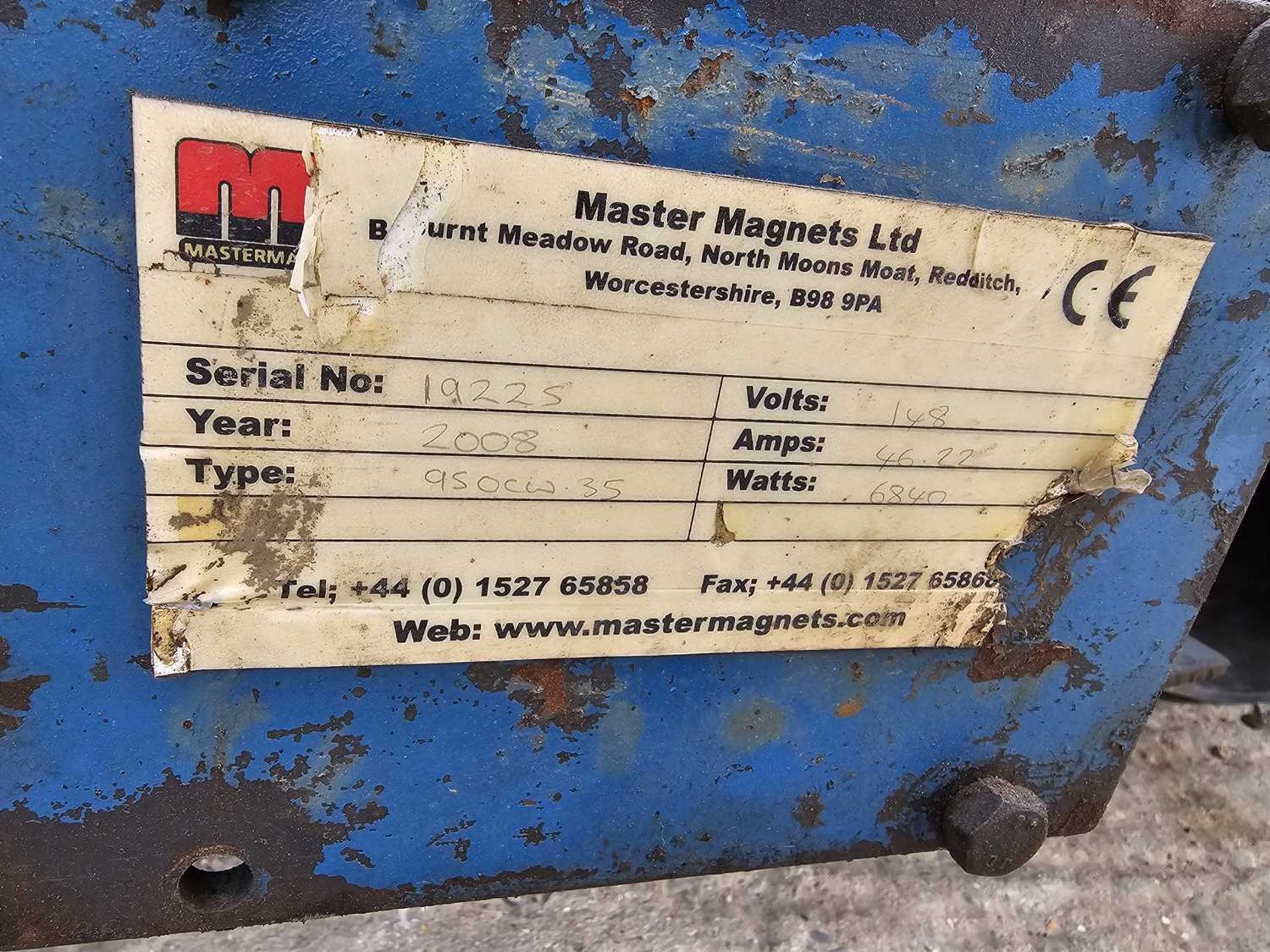 2008 Master Magnets 148Volt Electromagnet Mag Belt & Sub Station - Image 7 of 9
