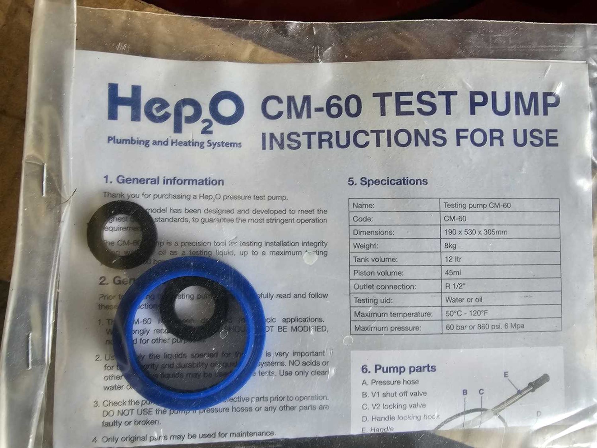 Unused Hep2O Pressure Tester - Image 3 of 4