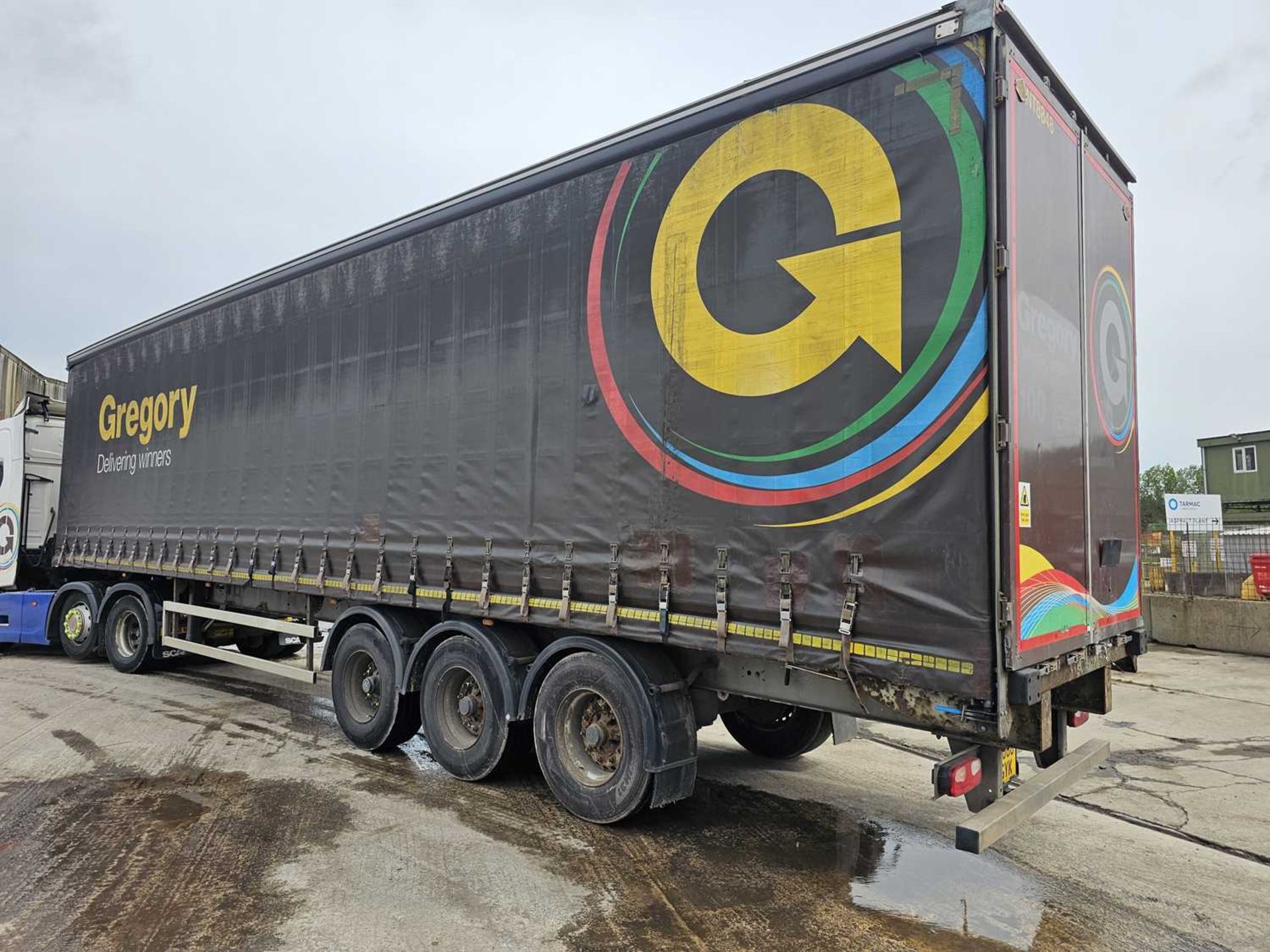 2013 Cartright CTA.39A Tri Axle Curtainsider Trailer - Image 2 of 12