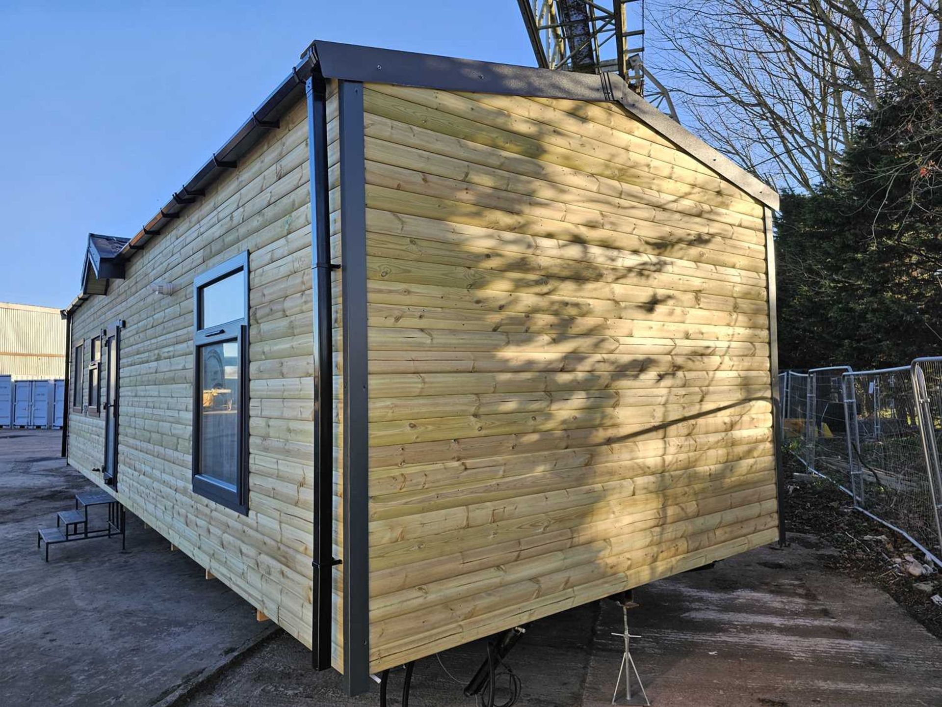 Unused The Steel Holiday Homes Ltd 36' x 12' (Steel Structure) 2 Bedroom Timber Clad Lodge, Shower R - Image 2 of 23