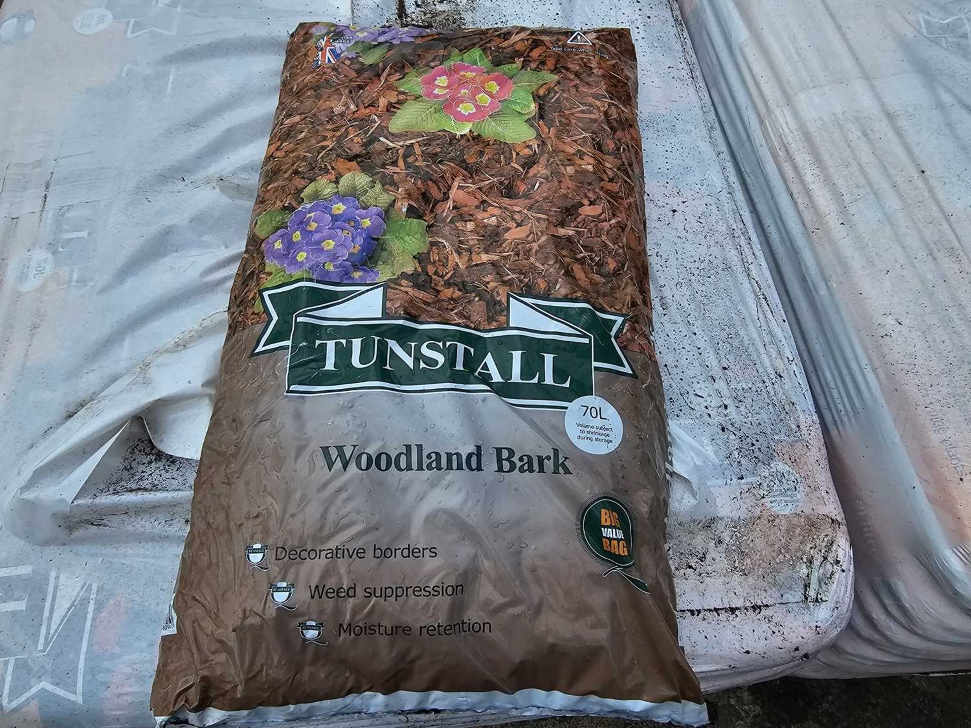 Pallet of Tunstall 70L Woodland Bark (45 Bags)