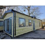 Unused The Steel Holiday Homes Ltd 36' x 12' (Steel Structure) 2 Bedroom Timber Clad Lodge, Shower R