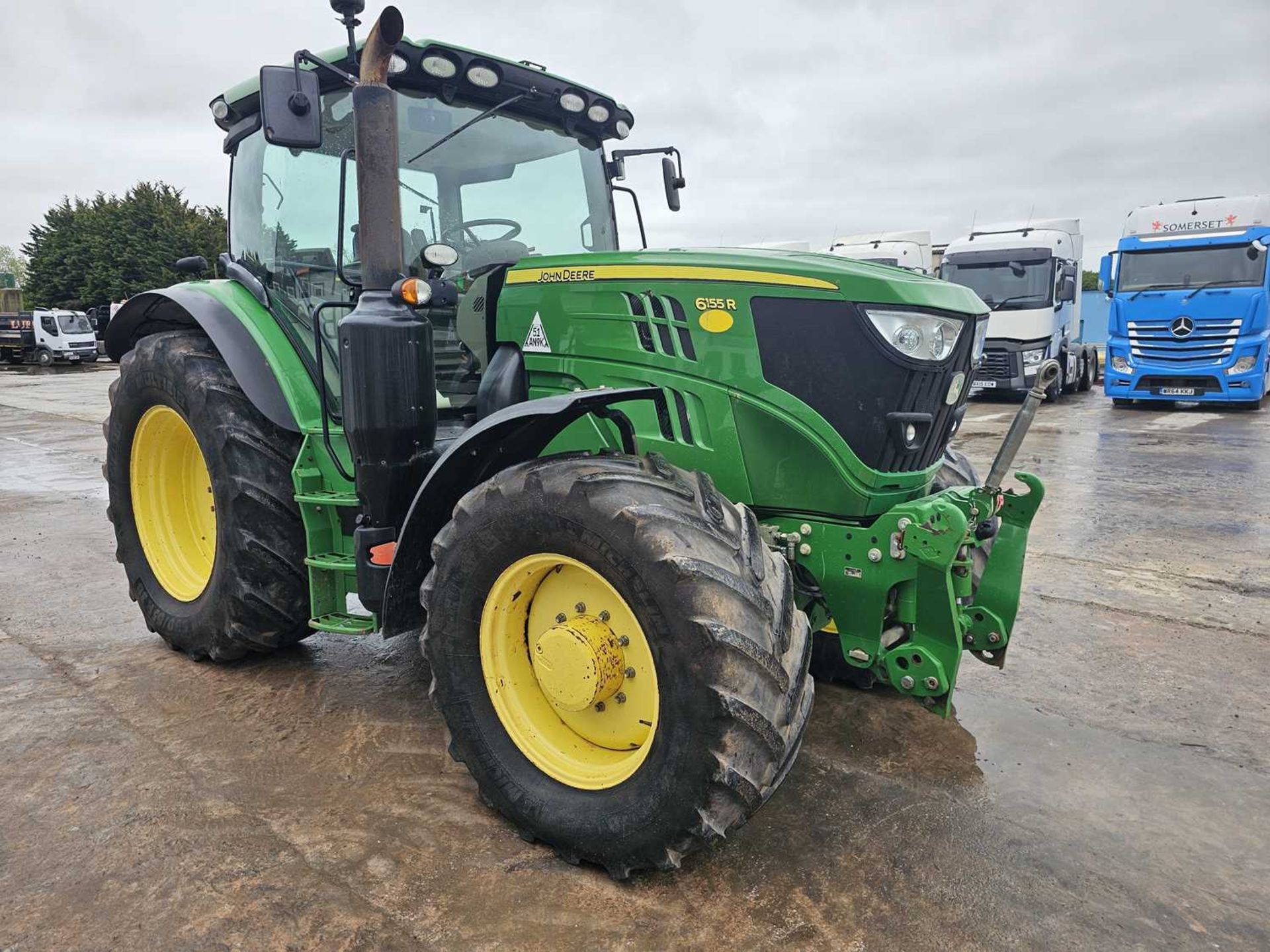 John Deere 6155R, 4WD Tractor, Front Linkage, TLS, Isobus, Air Brakes, 3 Electric Spools, Push Out H - Bild 7 aus 27