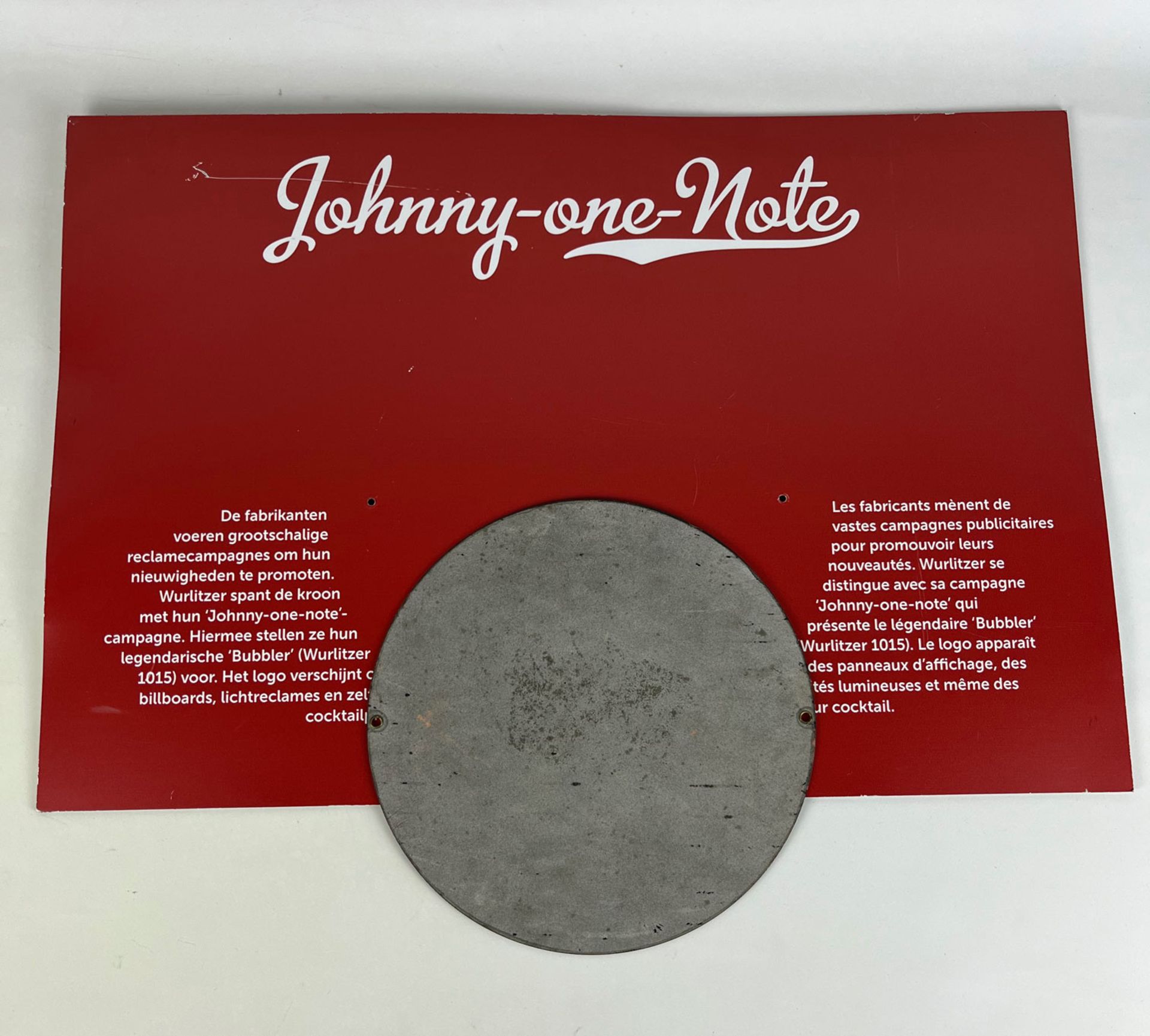 Museum De Panne Wurlitzer Johnny One Note Info Sign - Image 8 of 15