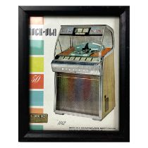 Framed Rock-Ola 1462 Jukebox Poster