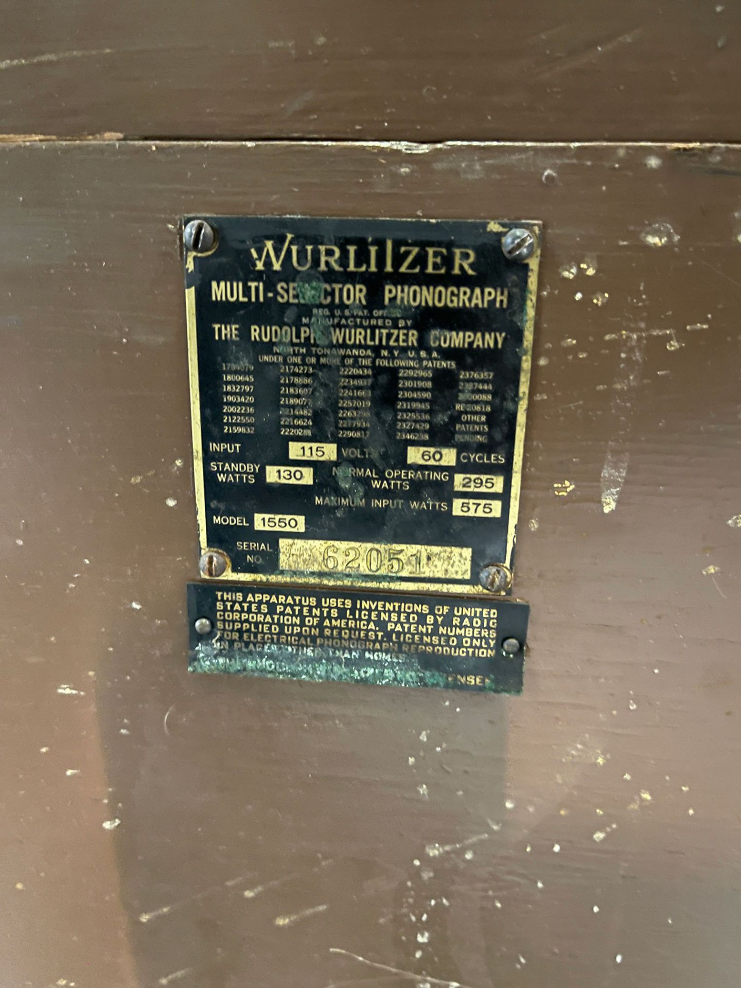 1952 Wurlitzer 1550 Jukebox - Image 12 of 12