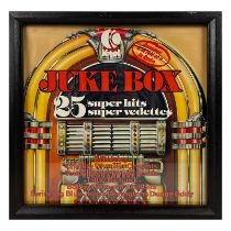 Framed 1977 Juke Box 25 Super Hits Record Cover