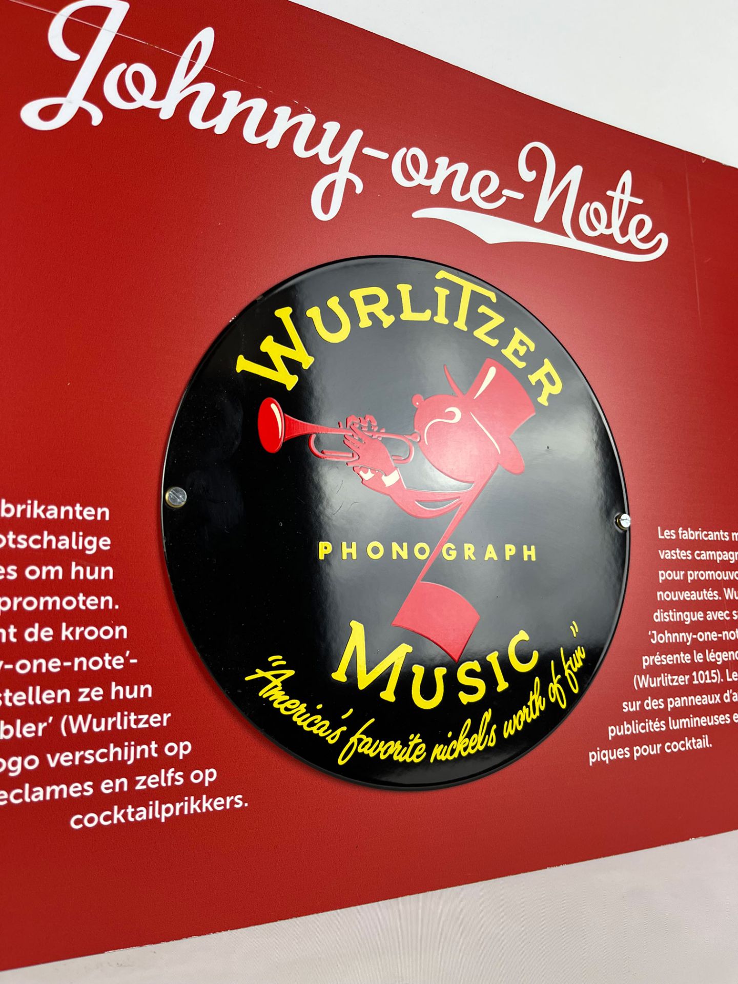 Museum De Panne Wurlitzer Johnny One Note Info Sign - Image 3 of 15