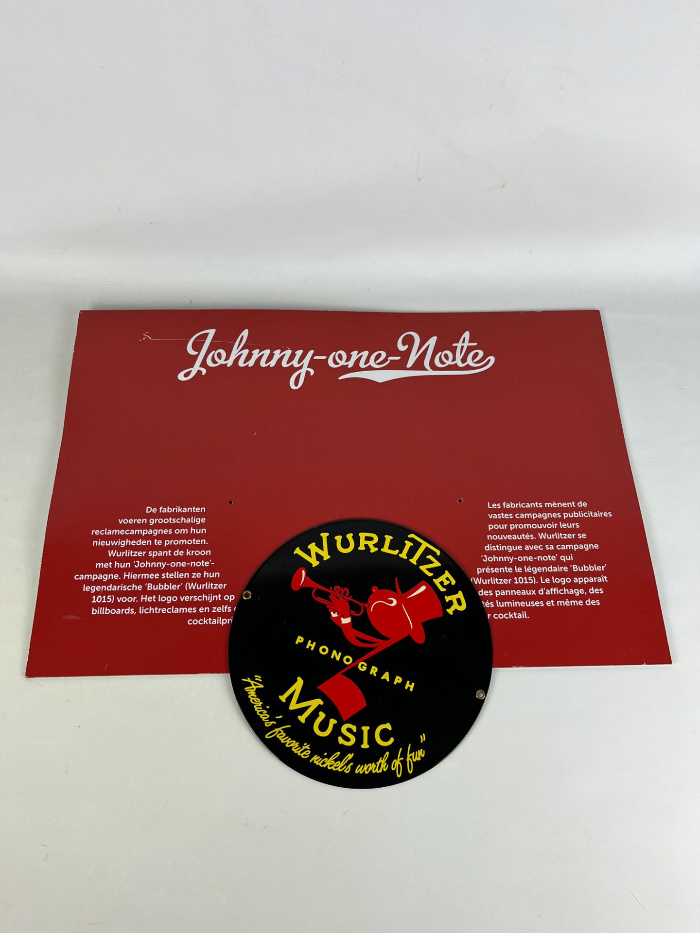 Museum De Panne Wurlitzer Johnny One Note Info Sign - Image 7 of 15