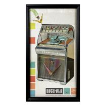 Framed Rock-Ola 1465 Jukebox Poster