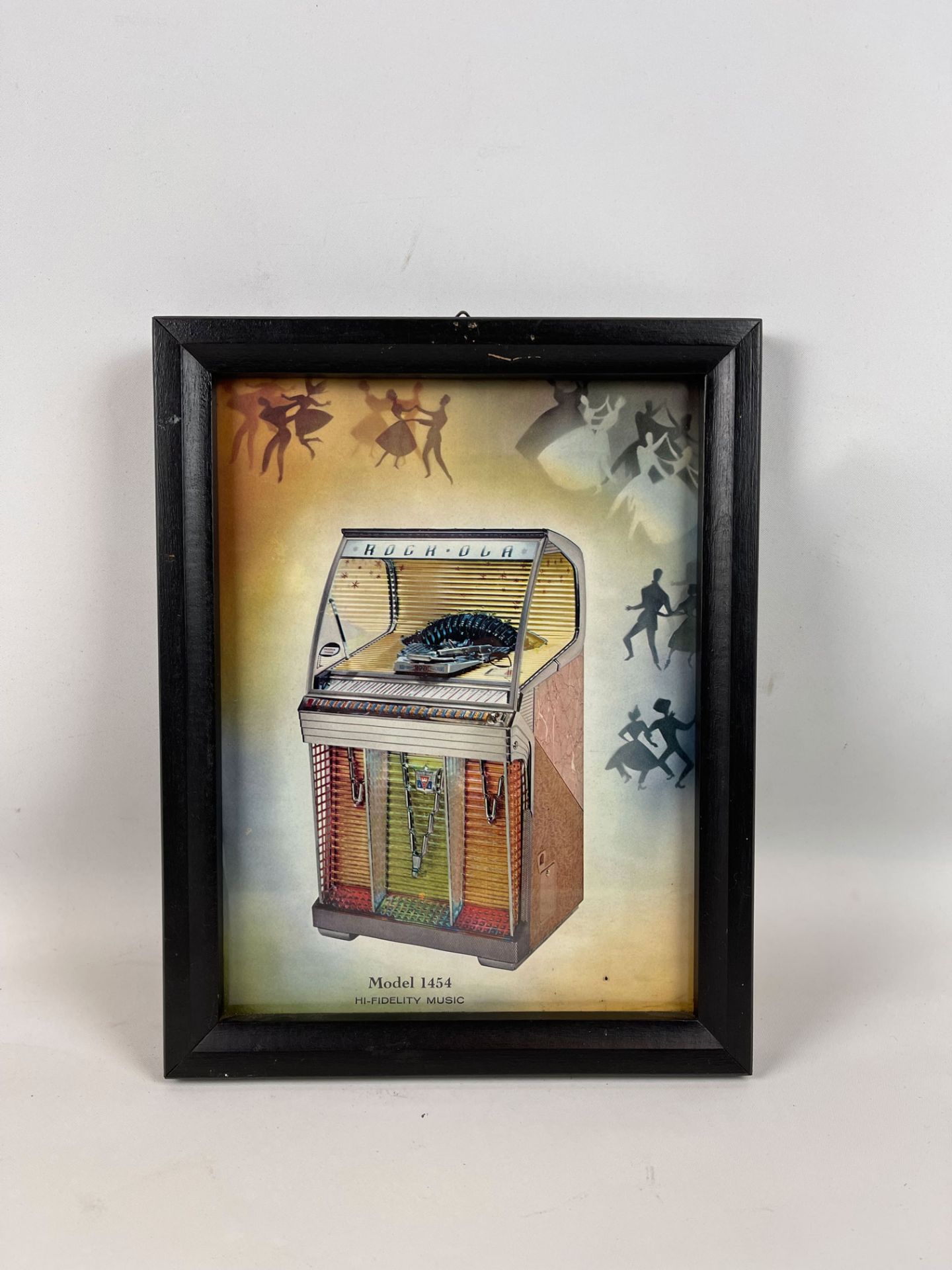 Framed Rock-Ola 1454 Jukebox Poster - Image 2 of 3