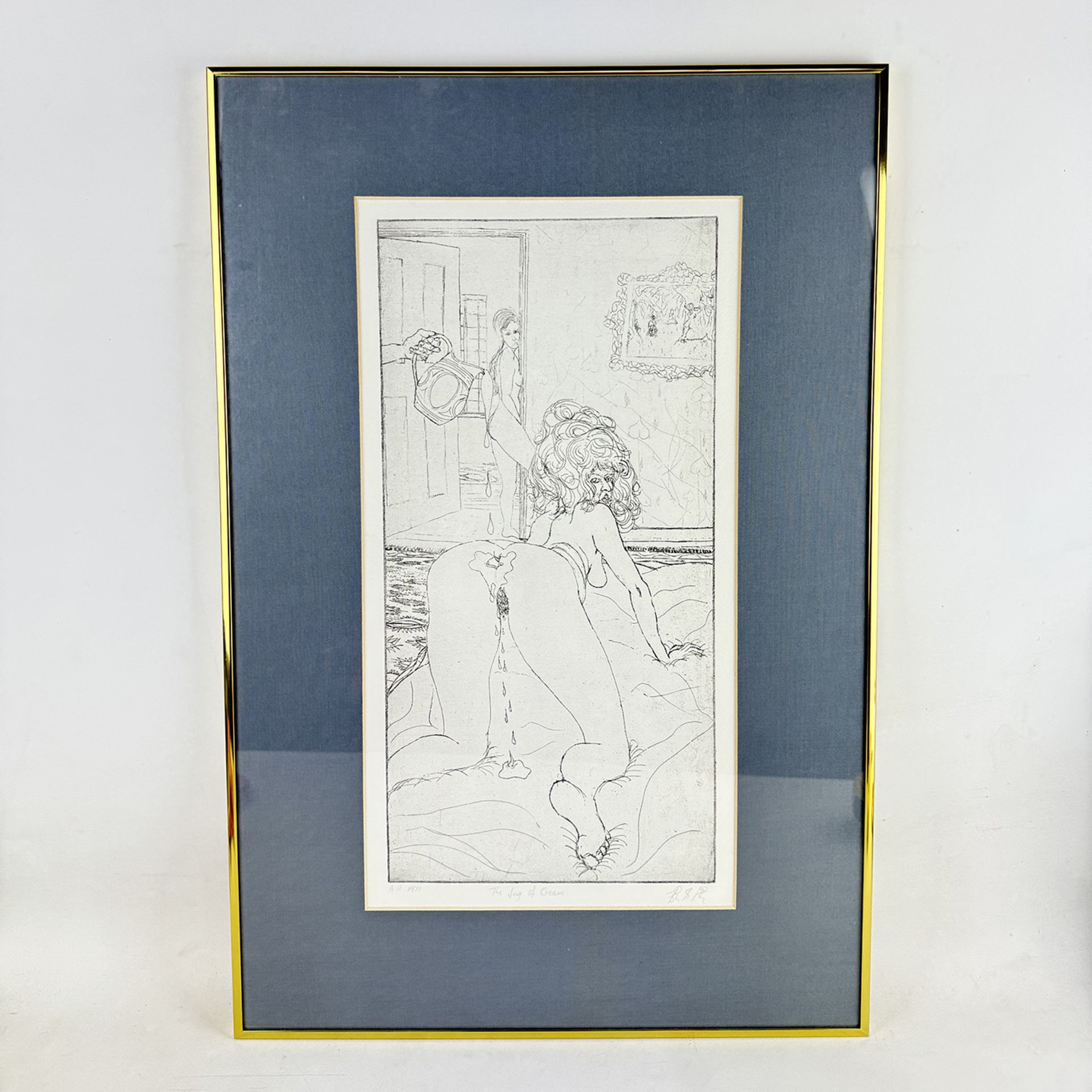 Framed Erotic Art - The Jug of Cream.