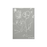 Jeff Koons signed drawing with an illegible date || KOONS JEF (° 1955) tekening met een compositie