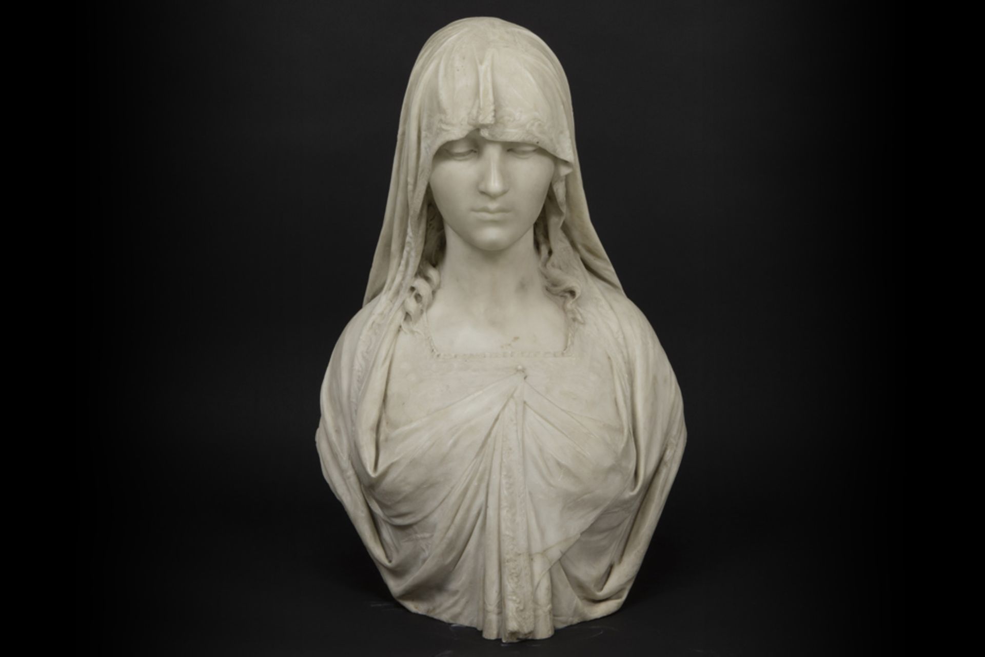 19th Cent. Italian Carrara marble sculpture - signed Giacomo Sozzi || SOZZI GIACOMO (19° EEUW) (