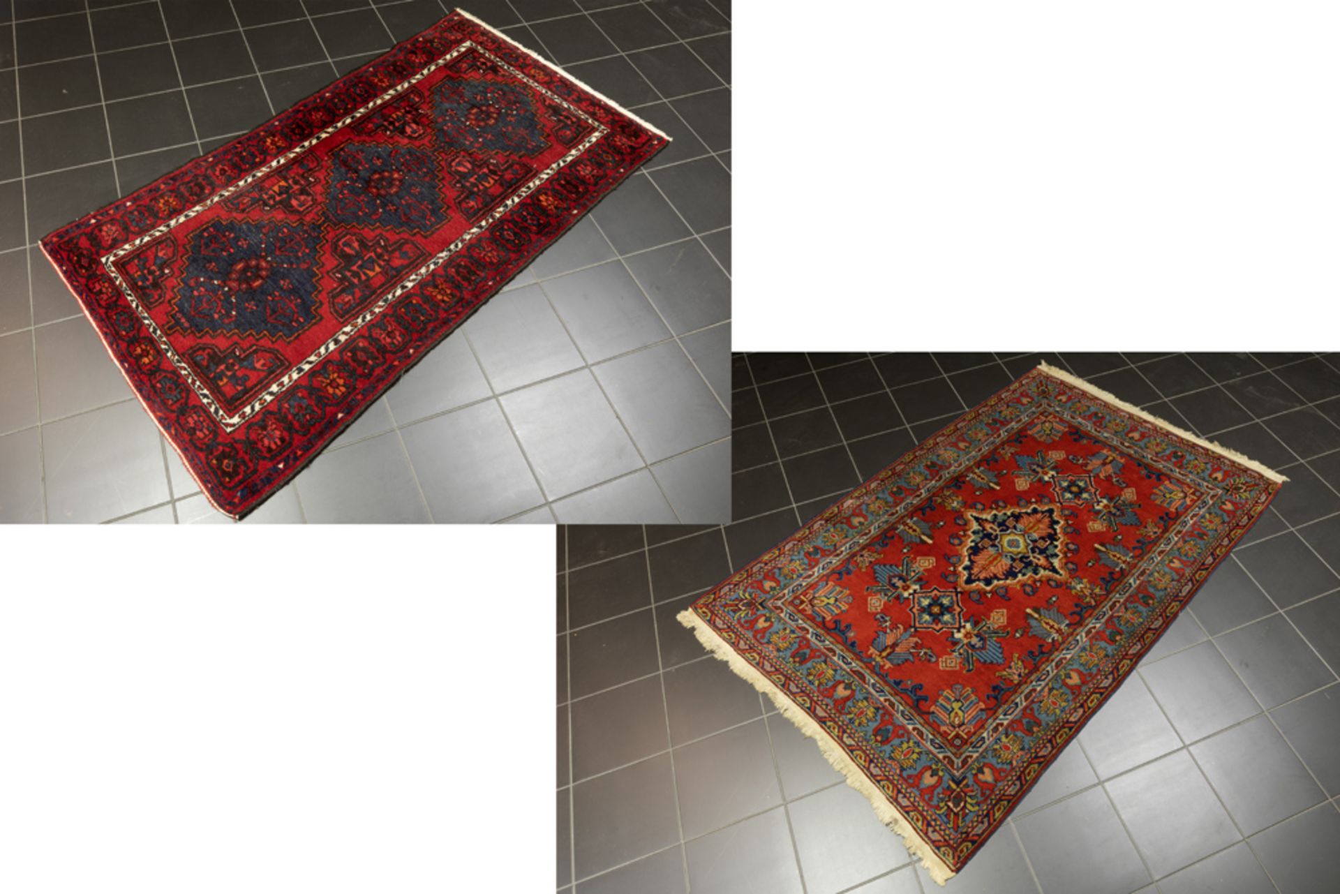 Persian Mahal and a Persian Meshkin rug in wool || Lot van een Perzische Mahal met vrij sobere