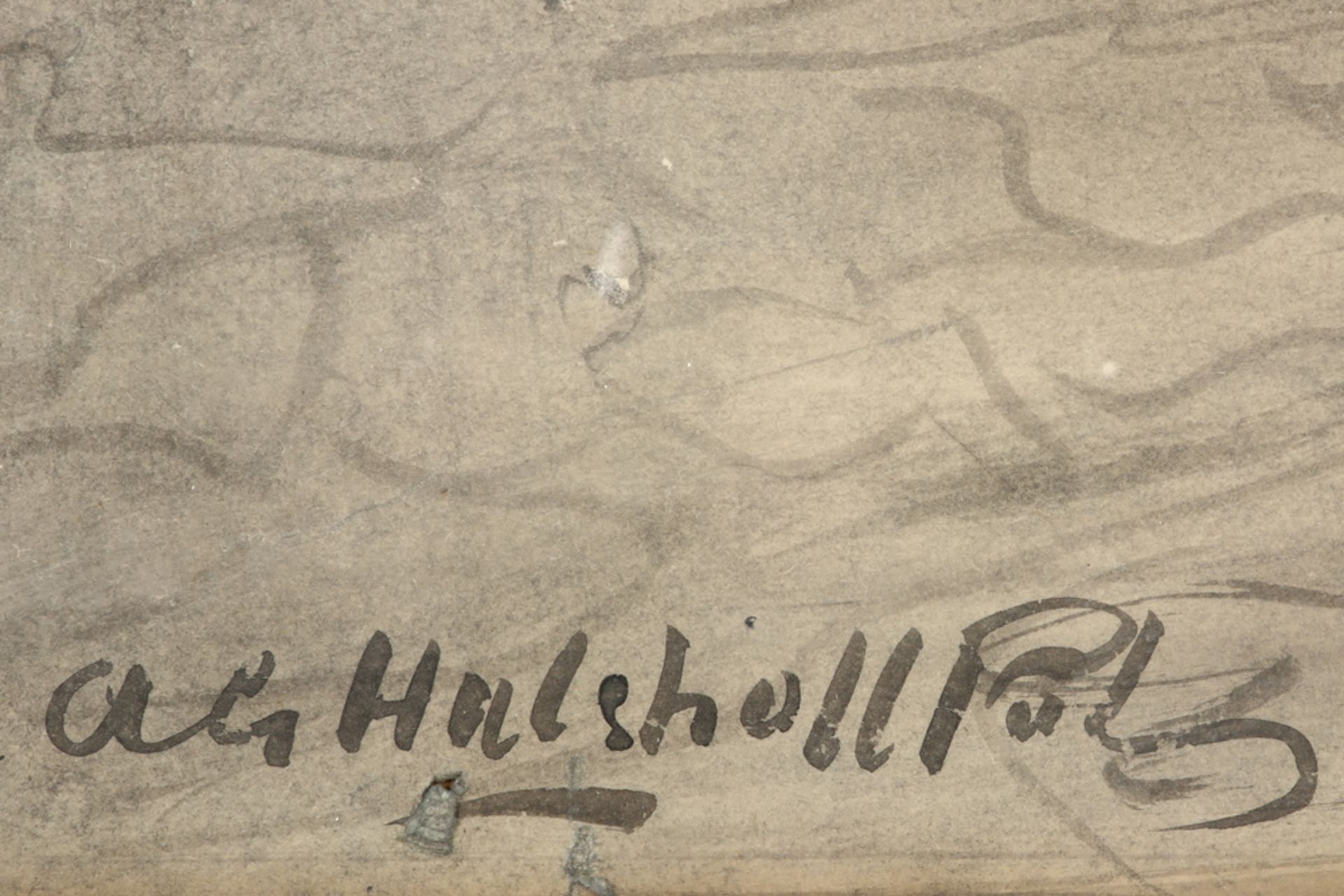 20th Cent. Dutch aquarelle - signed Albertus G. Hulshoff-Pol || HULSHOFF-POL ALBERTUS GERHARD ( - Bild 2 aus 3