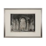 etching by Giovanni Battista Piranesi with the interior of the St-Costanza church in Rome ||