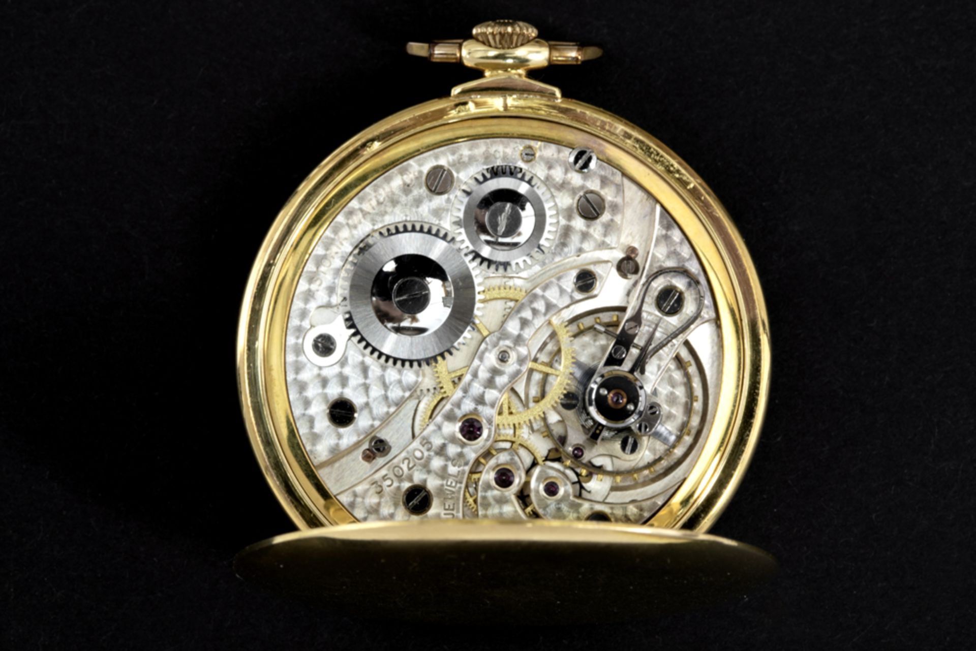 Chronomètre marked pocket watch with its case in yellow gold (18 carat) || CHRONOMETRE zakhorloge - Image 3 of 4