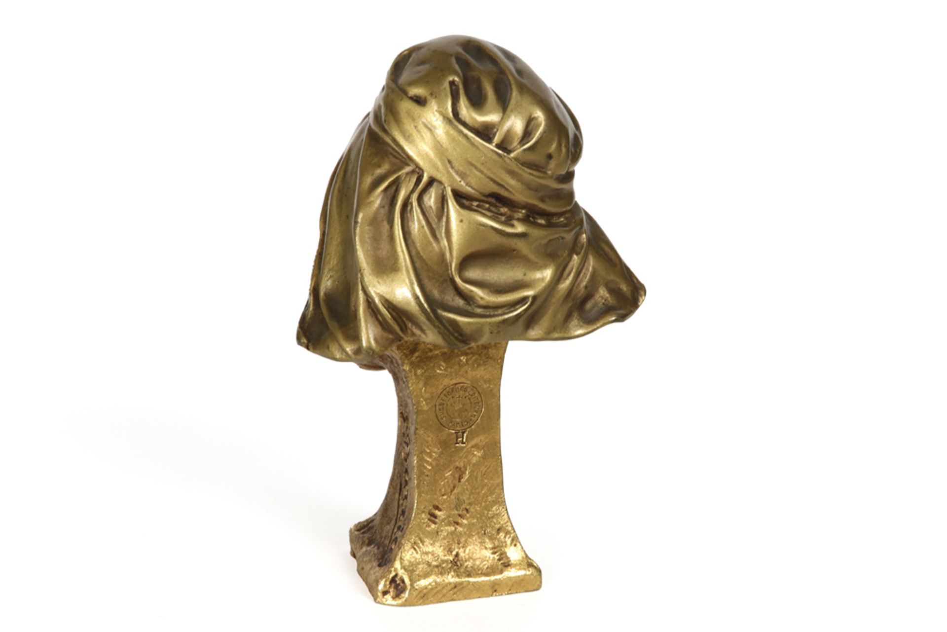 four small antique bronze sculptures of which three are stamps || Lot van vier antieke - Image 6 of 6