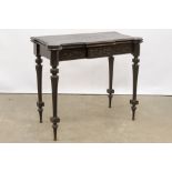 19th Cent. neoclassical Napoleon III games-table in ebony and ebonized wood || Negentiende eeuwse