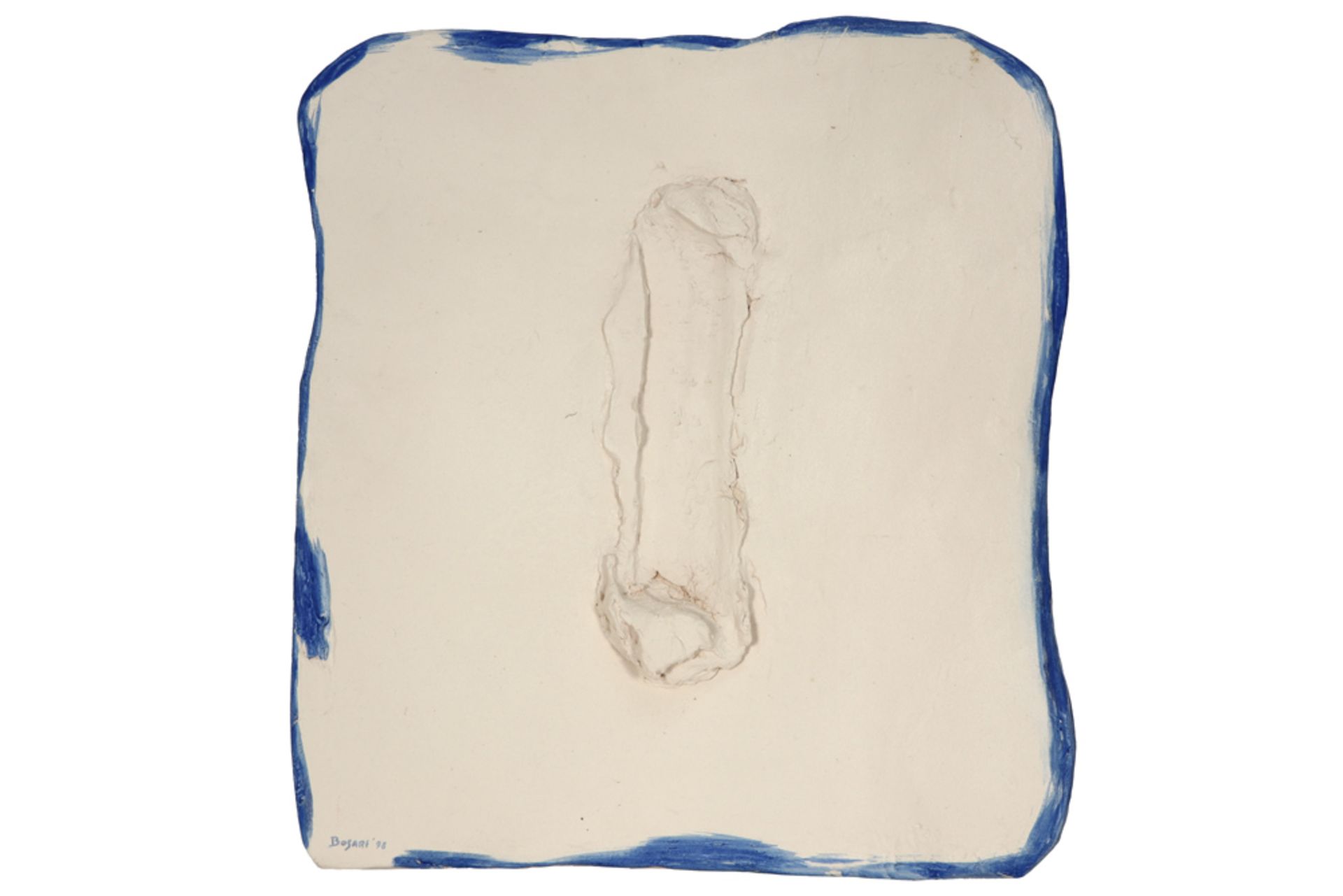 Bram Bogart signed "N° 40D" relief in painted ceramic - dated (19)98 with two stamps on the