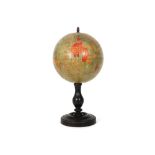 "Globe Terreste G. Thomas Paris" marked globe with a wooden stand || GLOBE TERRESTRE - G. THOMAS -