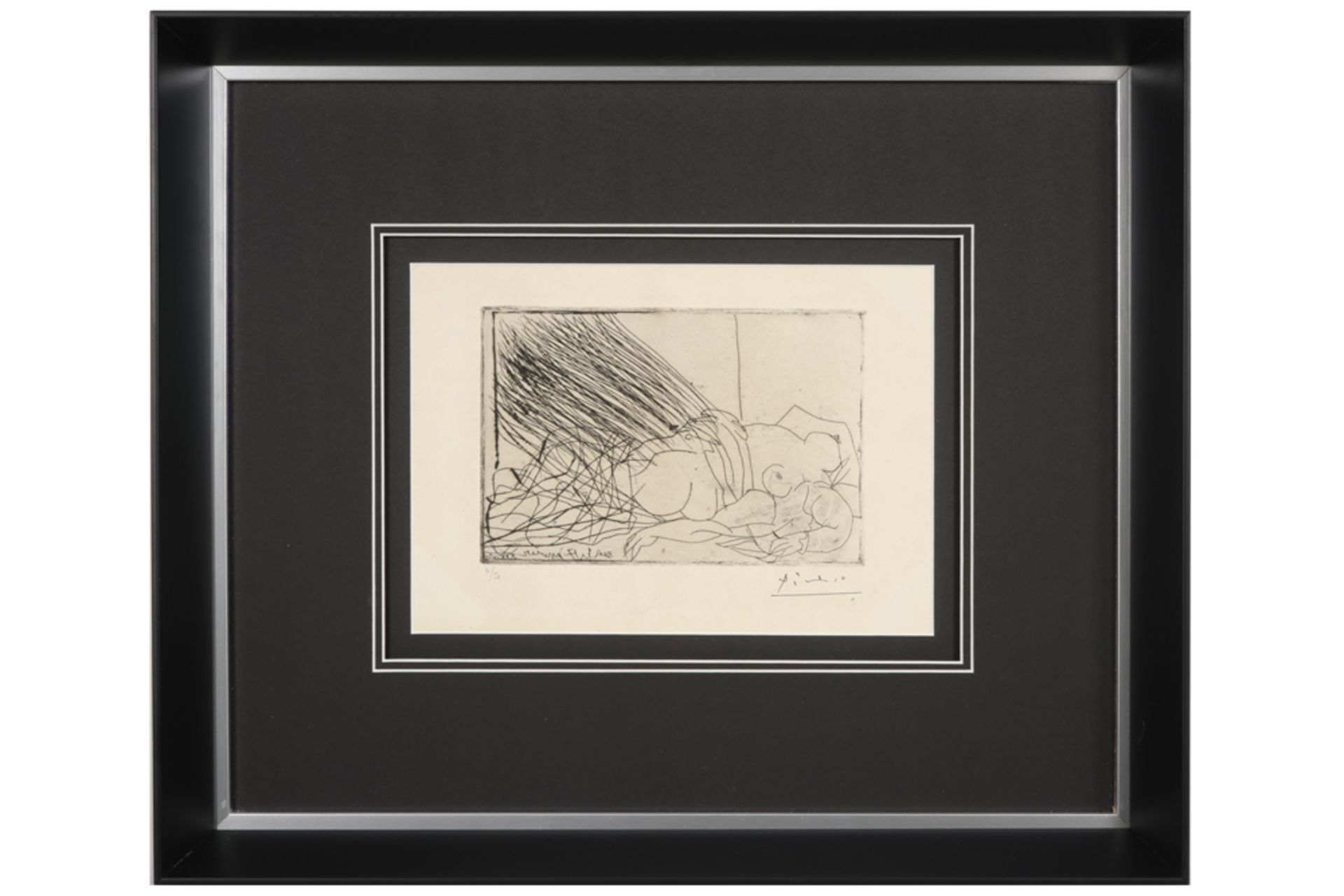 Pablo Picasso signed etching numbered 7/50 || PICASSO PABLO, DIEGO, JOSÉ (1881 - 1973) originele ets - Image 3 of 3