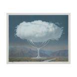 lithograph printed in colors after a work by Magritte - with name stamp and with on the back a