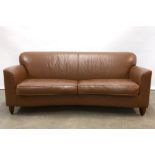 Italian Giorgetti marked sofa in leather || GIORGETTI design canapee in leder gemerkt