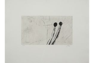 20th Cent. Belgian abstract etching - signed Johan Tahon || TAHON JOHAN (° 1965) ets n° 16/30 : "